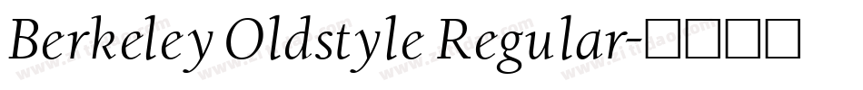 Berkeley Oldstyle Regular字体转换